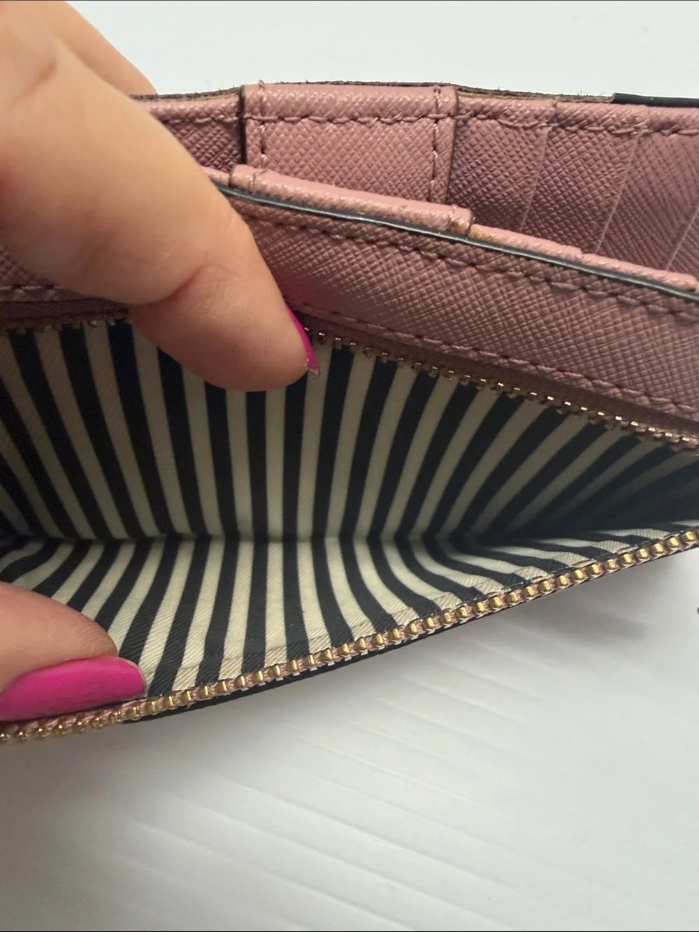 Kate Spade Two-Tone Plum and Dusty Pink Continental Wallet